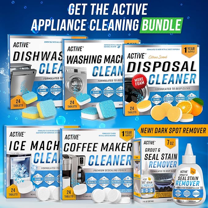 ACTIVE Ice Machine Cleaner Maker Descaler - 24 Clean Tablets Compatible with Frigidaire, Opal, GE Profile, Kitchenaid, Nickel Safe Scale Remover for Countertop, Nugget Ice Makers - Bulk 1 Year Supply - Image 7