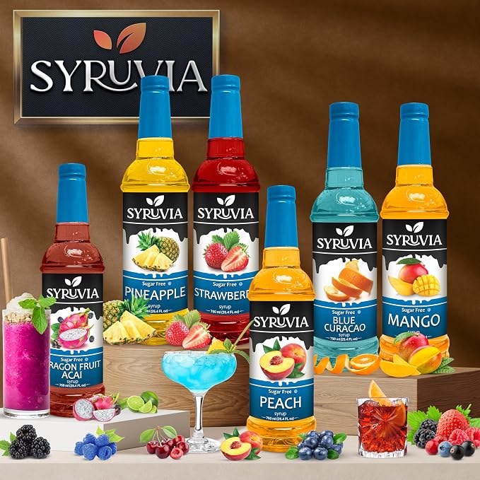 Syruvia Sugar Free Coffee Syrup, Cheese Pancake Flavored Syrup for Drinks, Lattes and Desserts – 25.4 fl oz, With Pump - Image 7