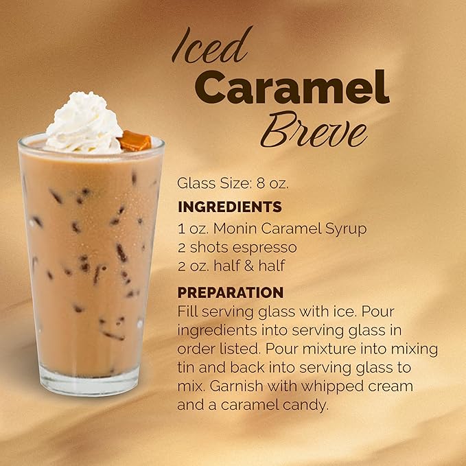 Monin - Caramel Syrup, Rich and Buttery, Great for Desserts, Coffee, and Cocktails, Gluten-Free, Non-GMO (750 ml)