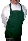 Beautiful Kelly Green Apron Center Pocket Embroidered Logo Patch (Kids M Apron (8-12 yrs) + CAP) - Image 4