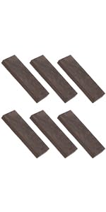 BENECREAT 6pcs Sandalwood Timber Plate, Coffee Natural Wood Knife Handle Scales Rectangle Wood Handle Blanks for DIY Music Instruments Tools Crafts, 4.7x1.6 Inch