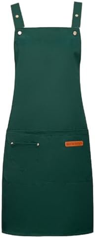 Chef Apron Bib Apron with 2 Large Pockets Adjustable Neck Strap Kitchen Apron Cooking Apron Stripes Baking Apron by Unknown
