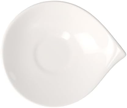 Villeroy & Boch Flow Tea Cup Saucer, 7 x 6 in, Premium Porcelain, White