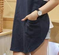 Shortened Design Apron, Japanese Style Soft Cotton Linen Apron with Two Side Pockets, X Cross Halter Aprons, Kitchen Cooking Clothes Gift for Women DIY Project, Crafting, Cooking, Baking(Navy Blue) - Image 8