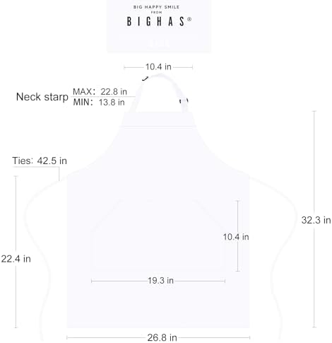 BIGHAS Adjustable Bib Apron with Long Ties for Women Men 18 Colors Chef Kitchen Cooking - Image 6