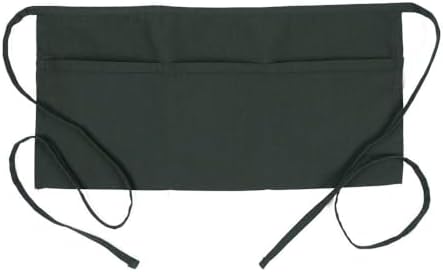 FAME 3 Pocket Waist Apron F9-34" L X 23" W - 65/35 Poly/Cotton Twill - Waitress/Waiter Apron - One Size Fits Most - Unisex by FAME