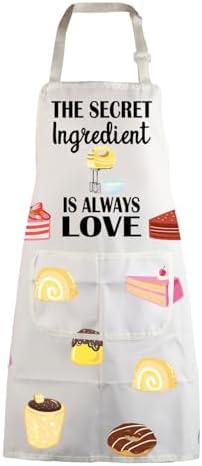 MBMSO Baking Apron the Secret Ingredient is Always Love Apron Baker Gifts Baking Cooking Gifts for Bake Lover Kitchen Apron by MBMSO