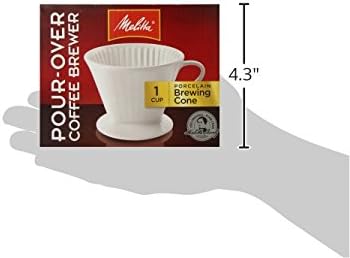Melitta no 2 Porcelain Single Cup Pour-Over Coffee Brewer, White