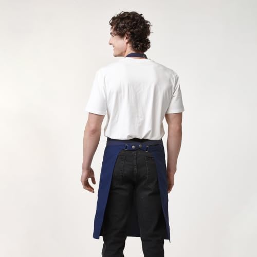 Chef Men Canvas Waterproof Apron Pocket 4251GB | Polyester Cotton Canvas Apron for BBQ Grilling Kitchen Cooking, Adjustable Neck, Durable & Comfortable - Image 2