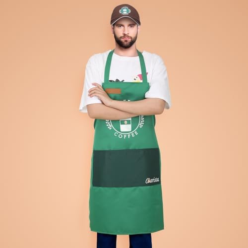 Zoooyawn Barista Halloween Costume for Adult Coffee Costume Apron and Hat for Halloween Kitchen Cooking - Image 6