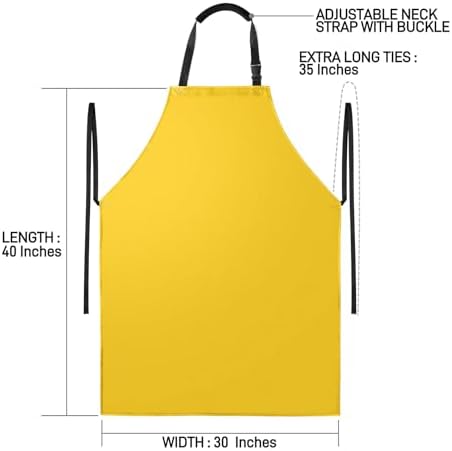 Waterproof Apron with Comfortable Adjustable Bib Rubber Vinyl Dishwasher Heavy Duty Apron for Men Women Dishwashing - Image 7
