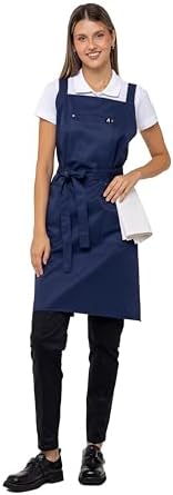 Aquasafe Water-Repellent Cross-Back Bib Apron - Unisex One Size by ARVIKO