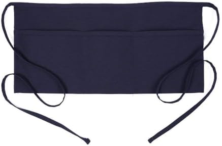 FAME 3 Pocket Waist Apron F9-34" L X 23" W - 65/35 Poly/Cotton Twill - Waitress/Waiter Apron - One Size Fits Most - Unisex by FAME