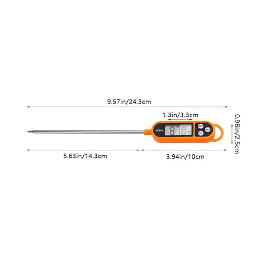 1/3pcs Candy Thermometer Digital Instant Read for Meat Kitchen Cooking Food Oil Deep Fry BBQ Grill Smoker (4, 9.6in)