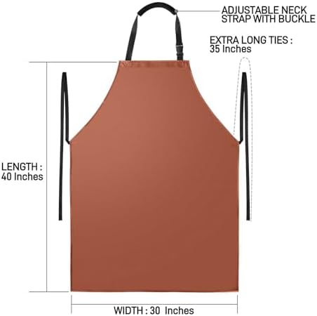 Waterproof Apron with Comfortable Adjustable Bib Rubber Vinyl Dishwasher Heavy Duty Apron for Men Women Dishwashing - Image 7