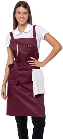 Aquasafe Water-Repellent Cross-Back Bib Apron - Unisex One Size by ARVIKO