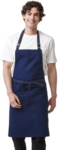 Chef Men Canvas Waterproof Apron Pocket 4251GB | Polyester Cotton Canvas Apron for BBQ Grilling Kitchen Cooking, Adjustable Neck, Durable & Comfortable by Guolamy