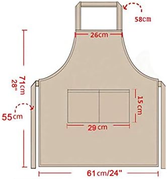 Total 6PCS Baby Blue Bib Aprons Bulk with 2 Pockets for Women Men Adult - Chef Cooking Kitchen (6, Baby Blue) - Image 5