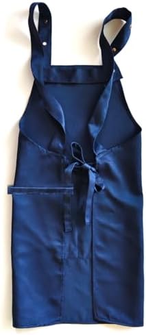 Chef Apron Bib Apron with 2 Large Pockets Adjustable Neck Strap Kitchen Apron Cooking Apron Stripes Baking Apron - Image 6