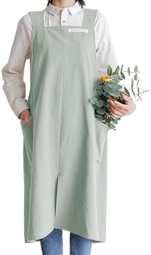 HANEE Cotton Aprons for Women and Men | Cross-Back Apron with Pockets by Hanee