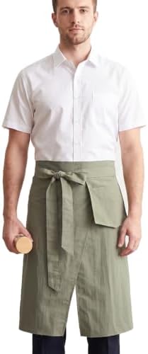 Waterproof Split Leg Half Apron Nylon Bistro Apron Pottery Artists by Jaspfct