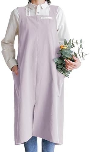 HANEE Cotton Aprons for Women and Men | Cross-Back Apron with Pockets by Hanee