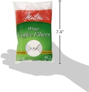 Melitta USA Inc 627402 White Wrap Coffee Filter 40 Filters
