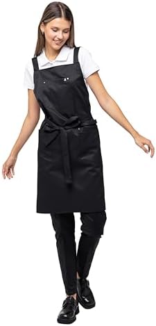 Aquasafe Water-Repellent Cross-Back Bib Apron - Unisex One Size by ARVIKO