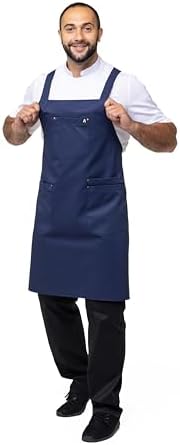 Aquasafe Water-Repellent Cross-Back Bib Apron - Unisex One Size - Image 2