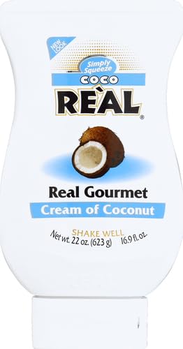 Coco Reàl, Cream of Coconut, 16.9 FL OZ Squeezable Bottle, Individually Boxed (Pack of 2)