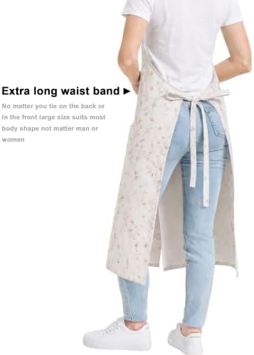 Molaxhome Split Pottery Apron with 3 Pockets Unisex with Adjustable Strap | Cotton Blend,Kitchen Apron,for Ceramics,Gardening,Kitchen Cooking - Image 6