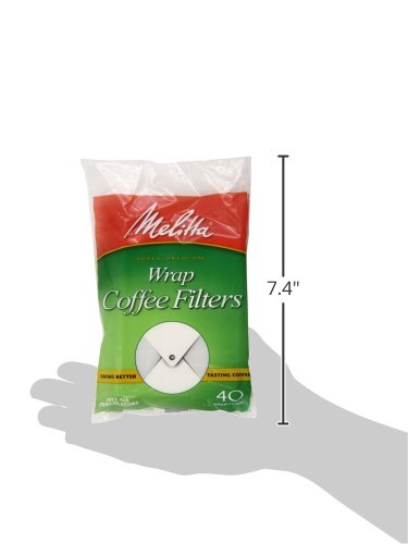 Melitta Percolator Wrap-Around Coffee Filters, White, 40 Count (Pack of 12) 480 Total Filters Count