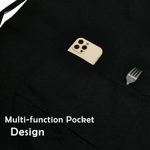 Professional Unisex Chef Apron – Cross-Back, Large Pockets, Water-Resistant Cotton Canvas - Image 3