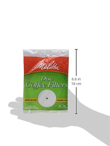 Melitta 3.5 Percolator Disc Coffee Filters, White, 100 Count (Pack of 2)