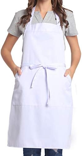 BIGHAS Adjustable Bib Apron with Long Ties for Women Men 18 Colors Chef Kitchen Cooking by BIGHAS