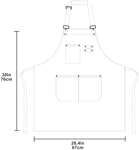 Barista Tools Apron for Women Hairstylists Servers Waterproof Canvas Kitchen Apron with 3 Pockets for Cooking Gardening - Image 3