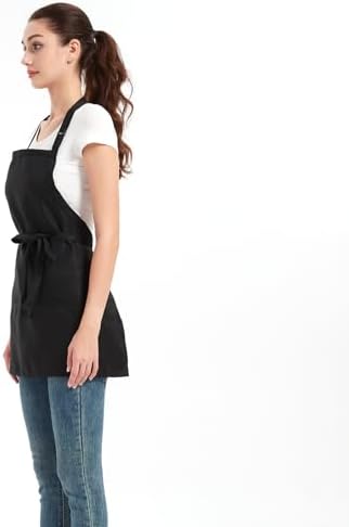 Aprons for Women with 3 Pockets, Cooking Apron with Waterproof Coating, Chef Apron Adjustable Neck Strap - Image 4