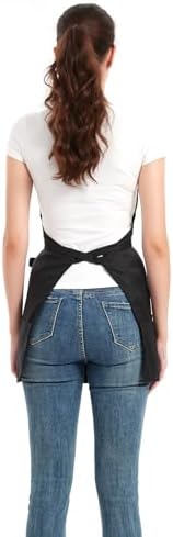 Aprons for Women with 3 Pockets, Cooking Apron with Waterproof Coating, Chef Apron Adjustable Neck Strap - Image 5