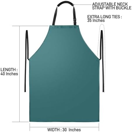 Waterproof Apron with Comfortable Adjustable Bib Rubber Vinyl Dishwasher Heavy Duty Apron for Men Women Dishwashing - Image 7