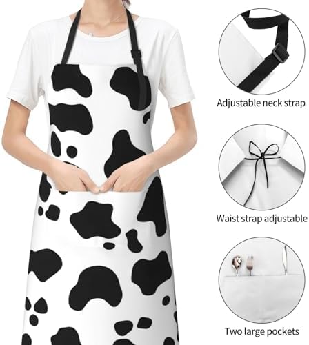 Apron Strong people waterproof work apron for kitchen cooking BBQ party perfect holiday gift with 2 Pockets - Image 6