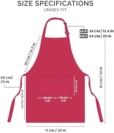 Utopia Kitchen 2 Pack Bib Apron, Adjustable with 2 Pockets, Water and Oil Resistant, Cooking Kitchen Chef Apron for Women Men - Image 2