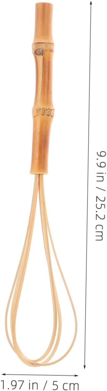 Manual Bamboo Egg Whisk Mixer Versatile Kitchen Beater for Cream Dough and Eggs Ergonomic Design for Comfortable Grip for Baking and Cooking