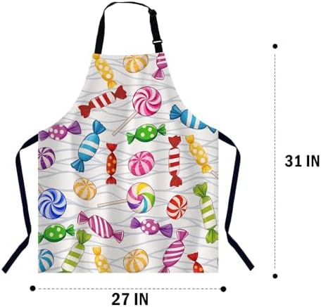 Various Candies Apron for Women Men, Adjustable Apron Cooking Kitchen Chef Apron for Home Kitchen, Baking Gardening BBQ, Coffee House, Restaurant - Image 2
