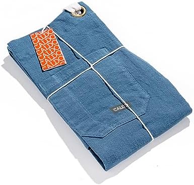 Caldo Linen Kitchen Apron for Cooking- Mens and Womens Linen Bib Apron for Professional Chef, Server, or Barista- Adjustable with Pockets (Vintage Blue) - Image 5