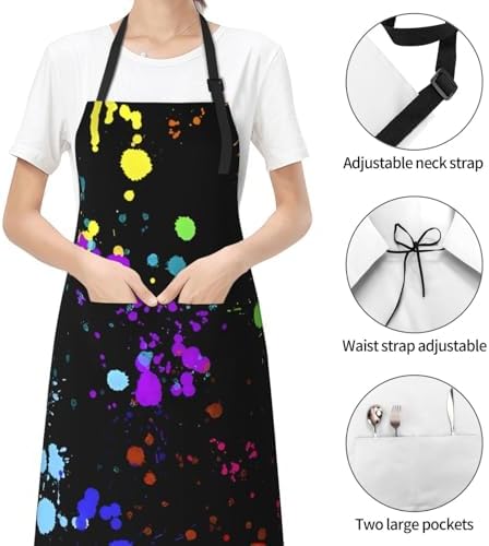Apron Strong people waterproof work apron for kitchen cooking BBQ party perfect holiday gift with 2 Pockets - Image 6