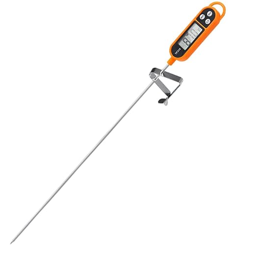 1/3pcs Candy Thermometer Digital Instant Read for Meat Kitchen Cooking Food Oil Deep Fry BBQ Grill Smoker (1, 14.4in)