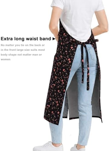 Molaxhome Split Pottery Apron with 3 Pockets Unisex with Adjustable Strap | Cotton Blend,Kitchen Apron,for Ceramics,Gardening,Kitchen Cooking - Image 6
