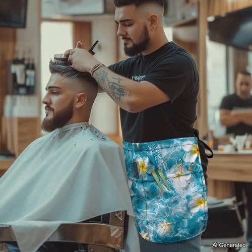Server Apron with 3 Pockets 13 Inch Short Half Waist Aprons Waterproof Cooking Aprons for Women Men - Image 4
