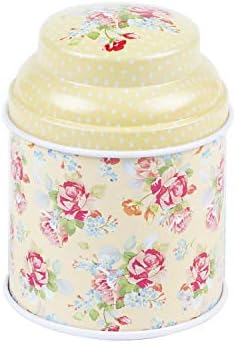 TooGet Elegant Metal Tinplate Empty Tins, Shabby Chic Mini-boxes for DIY Candles, Dry Storage, Spices, Tea, Candy, Party Favors, and Gifts (Cylinder 6-Pack)