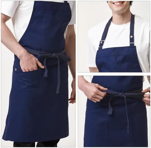Chef Men Canvas Waterproof Apron Pocket 4251GB | Polyester Cotton Canvas Apron for BBQ Grilling Kitchen Cooking, Adjustable Neck, Durable & Comfortable - Image 3